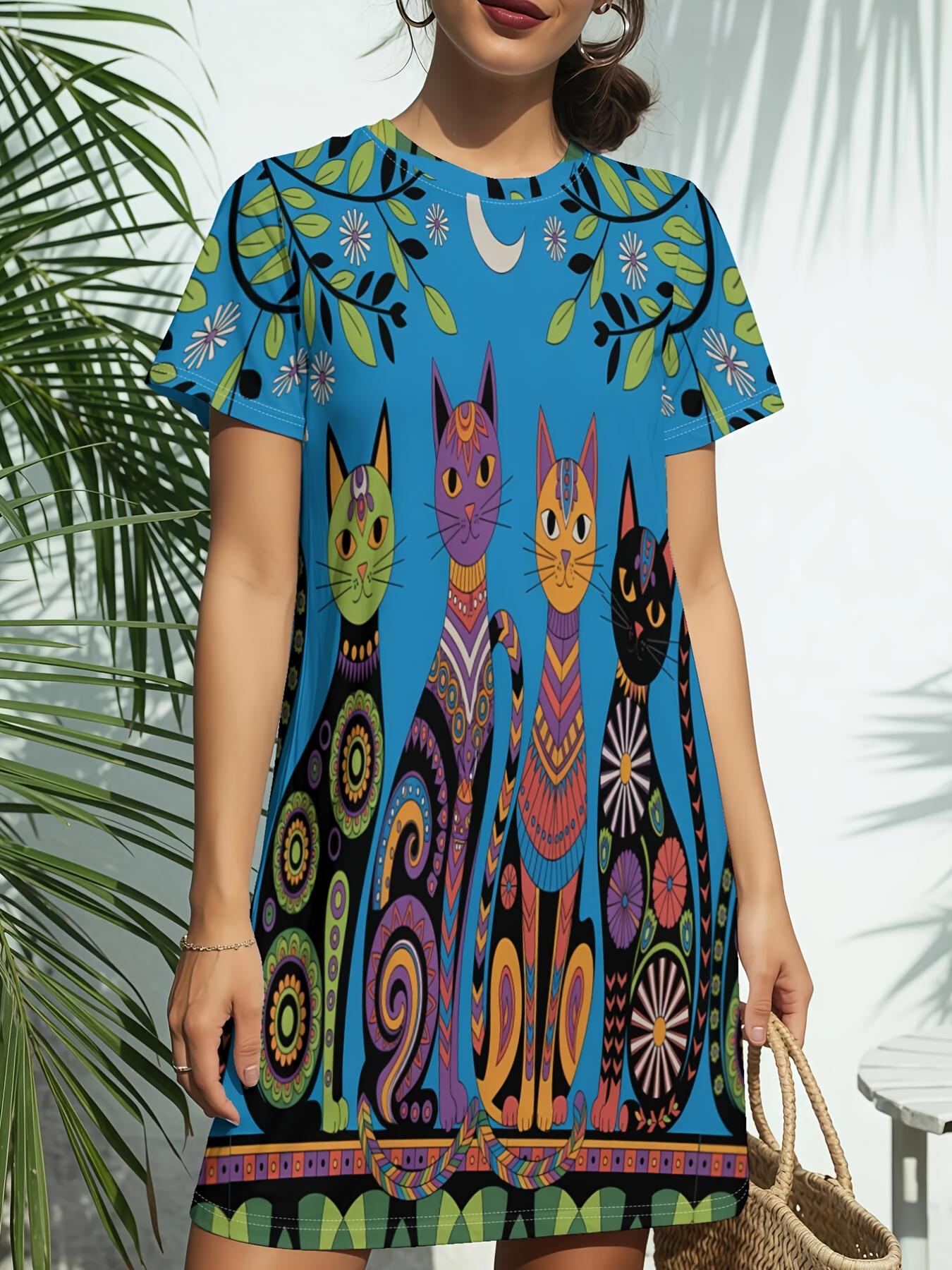 Women s New Crew Neck Short Sleeve T-Shirt Dress. American Trend Digital Print. Casual ; Versatile for Spring and Summer. Elegant ; Chic Wome s Drss 9XL дубильная кора
Women s New Crew Neck Short Sleeve T-Shirt Dress. American Trend Digital Print. Casual ; Versatile for Spring and Summer. Elegant ; Chic Wome s Drss 9XL дубильная кора