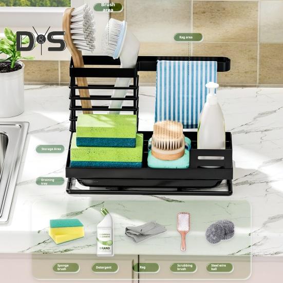 Органайзер для кухни Sink Caddy, держатель для губки с поддоном для слива, нержавеющая, устойчивая к коррозии щетка для мытья посуды, держатель для щетки для мойки белый
Органайзер для кухни Sink Caddy, держатель для губки с поддоном для слива, нержавеющая, устойчивая к коррозии щетка для мытья посуды, держатель для щетки для мойки белый