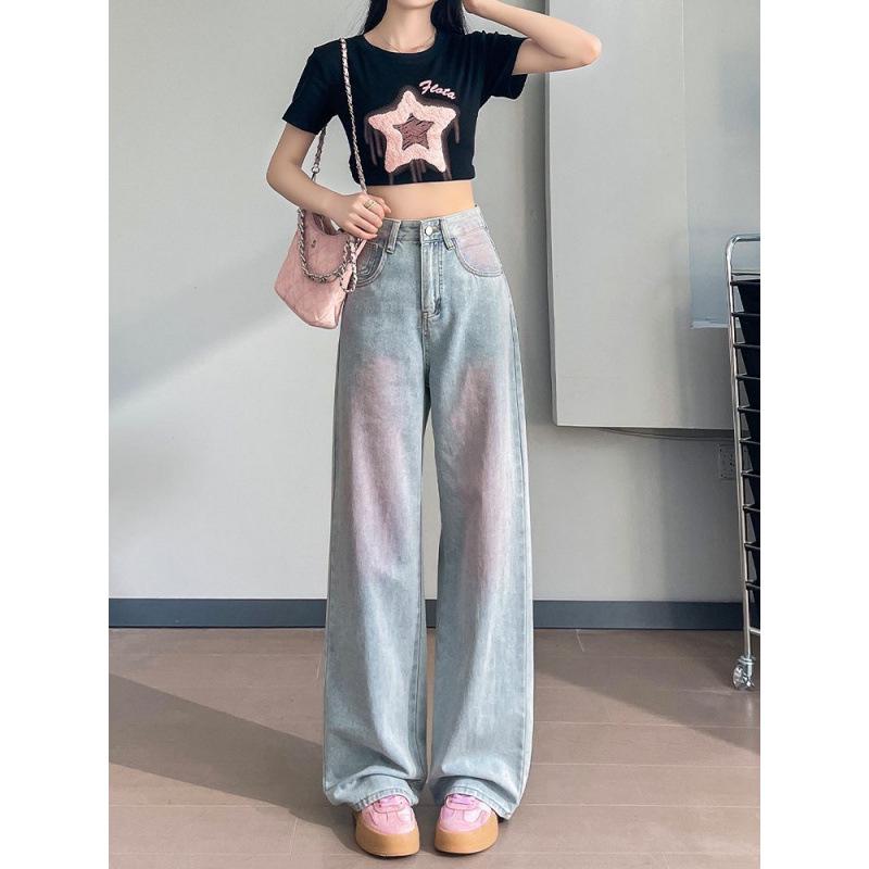 Gradient Blush High-Waisted Wide-Leg Jeans: Women s 2025 Summer Floor-Length Slimming Pants Extra Large румянец/синий
Gradient Blush High-Waisted Wide-Leg Jeans: Women s 2025 Summer Floor-Length Slimming Pants Extra Large румянец/синий