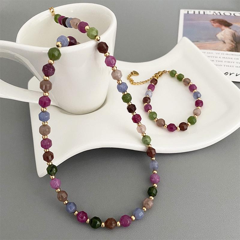 Bohemian Dopamine Colorful Natural Stone Beaded Necklace - Women s Versatile Luxury Choker
Bohemian Dopamine Colorful Natural Stone Beaded Necklace - Women s Versatile Luxury Choker