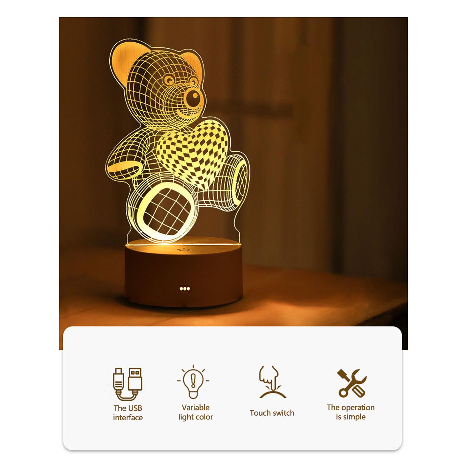 Детская мультяшная USB-зарядка 3D прикроватная маленькая ночная лампа с милой яркой гравировкой в виде животного ночная лампа
Детская мультяшная USB-зарядка 3D прикроватная маленькая ночная лампа с милой яркой гравировкой в виде животного ночная лампа