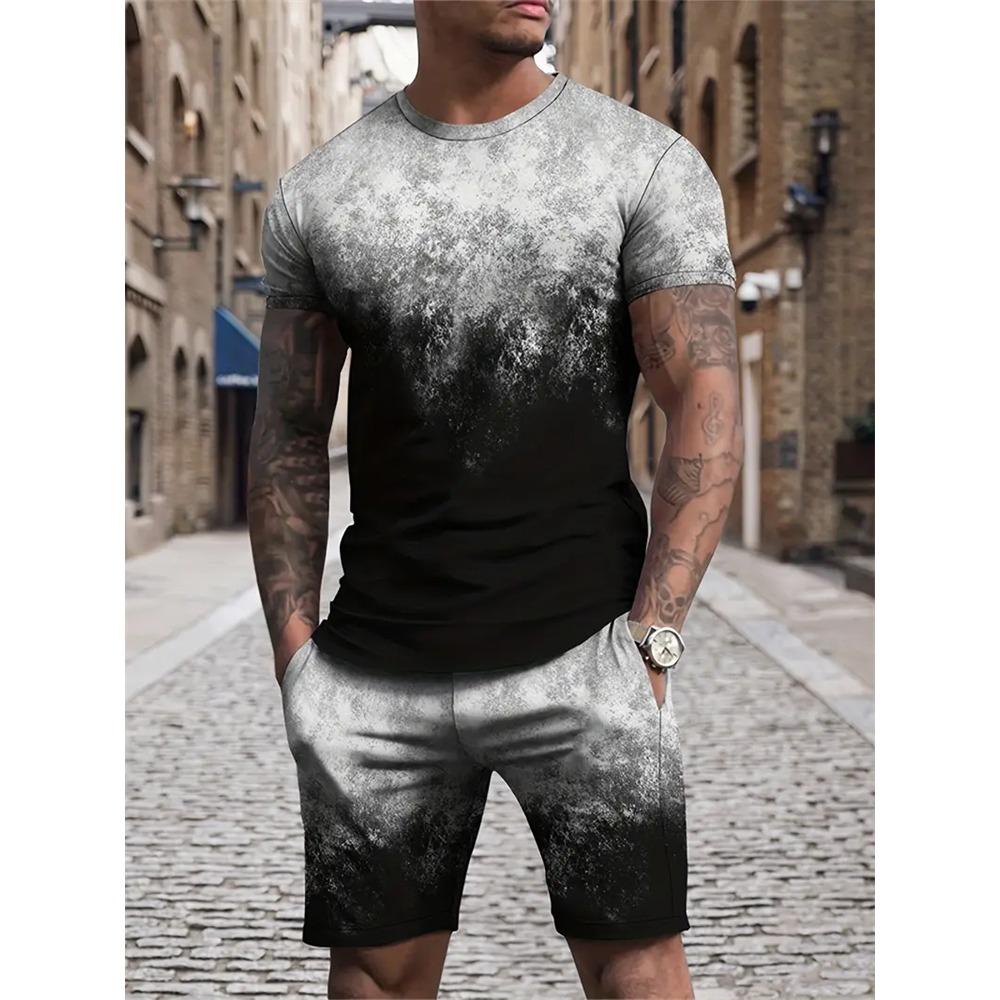 New 2024 Men s Short-sleeved Shorts Suit Summer Fashion Round Neck T-shirt, Shorts Two-piece Street Shooting Casual Clothing 6XL
New 2024 Men s Short-sleeved Shorts Suit Summer Fashion Round Neck T-shirt, Shorts Two-piece Street Shooting Casual Clothing 6XL