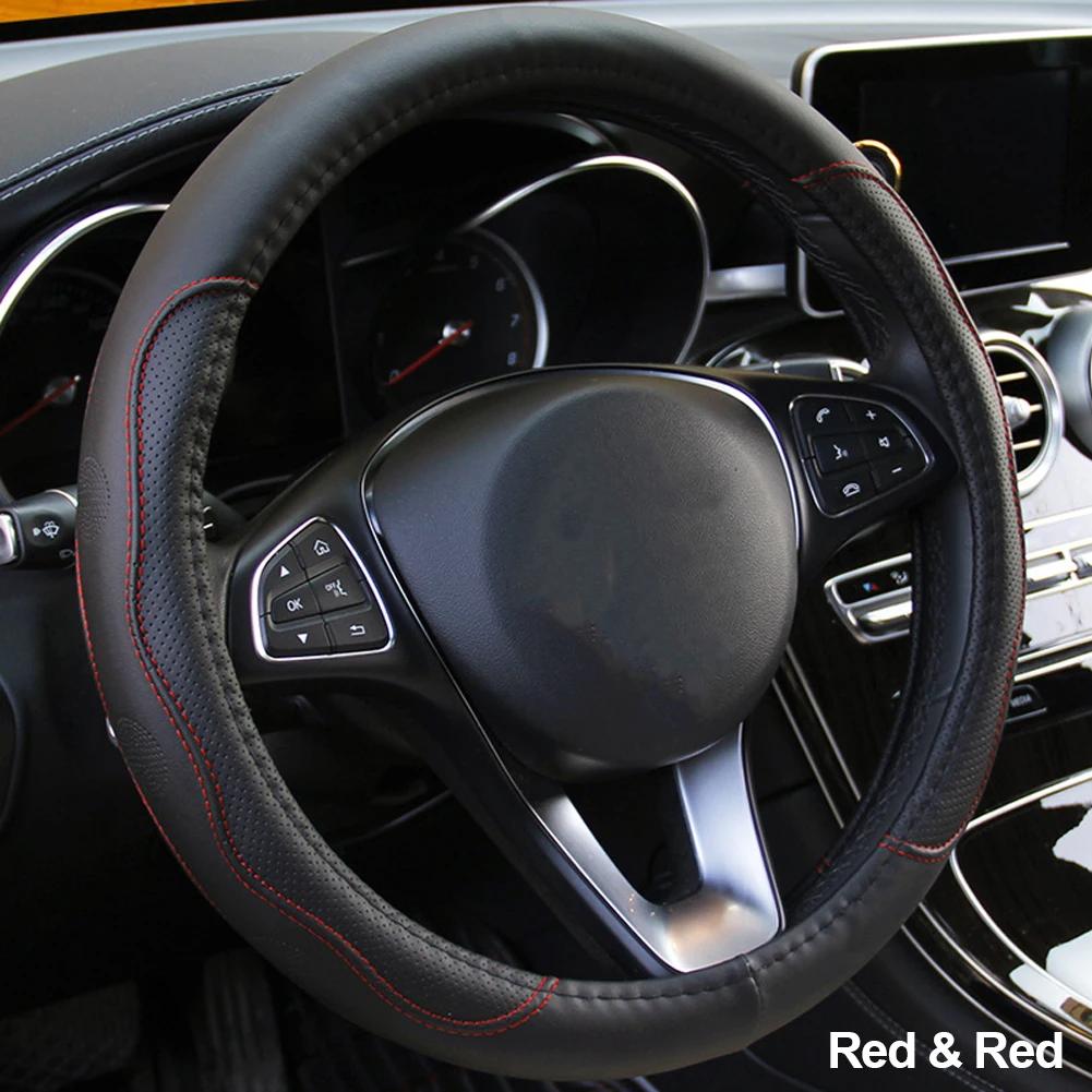 Универсальный чехол на руль 38 см, мягкий чехол на руль из искусственной кожи, спортивный чехол для стилизации, аксессуары для интерьера
Универсальный чехол на руль 38 см, мягкий чехол на руль из искусственной кожи, спортивный чехол для стилизации, аксессуары для интерьера