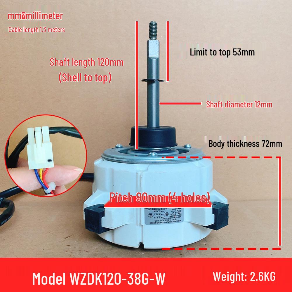WZDK120-38G-W Fan Motor for Midea Central AC Outdoor Model ZKFN-120-8-2
WZDK120-38G-W Fan Motor for Midea Central AC Outdoor Model ZKFN-120-8-2