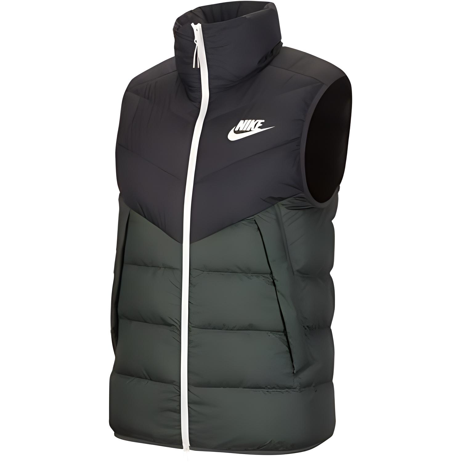 Nike NSW Down Fill Colorblock Теплый повседневный спортивный пуховый жилет с воротником-стойкой Мужская верхняя одежда Черный Зеленый CV8975-045 L
Nike NSW Down Fill Colorblock Теплый повседневный спортивный пуховый жилет с воротником-стойкой Мужская верхняя одежда Черный Зеленый CV8975-045 L