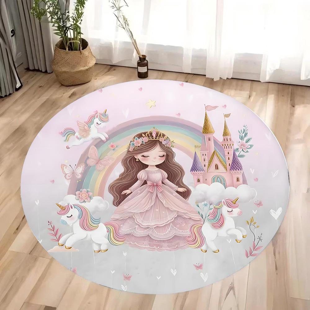 Round Princess Fairy Tale Cartoon Carpet Kids Room Bedroom Cute Decor Round Rug Home Round Mat 80cmx80cm
Round Princess Fairy Tale Cartoon Carpet Kids Room Bedroom Cute Decor Round Rug Home Round Mat 80cmx80cm