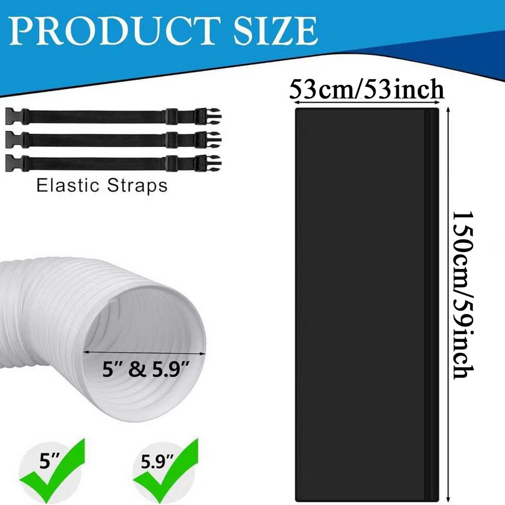 Portable Ac Hose Cover 5/5.9 Inches Insulated Washable UV-Resistan Portable Ac Exhaust Duct Vent Cover For Cooling Protection чорний
Portable Ac Hose Cover 5/5.9 Inches Insulated Washable UV-Resistan Portable Ac Exhaust Duct Vent Cover For Cooling Protection чорний
