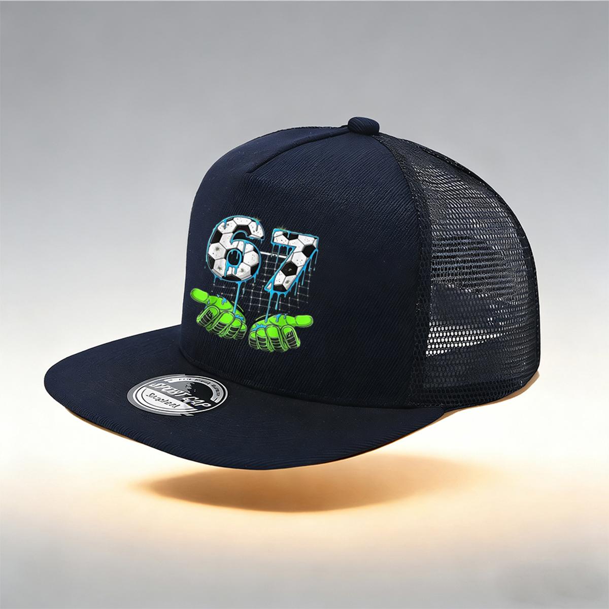 1/2PC Y2KSoccer 67 Flat Brim Trucker Hat, Melting Drip Gloves Print, Breathable Mesh, Sporty Aesthetic Cap темно-синий
1/2PC Y2KSoccer 67 Flat Brim Trucker Hat, Melting Drip Gloves Print, Breathable Mesh, Sporty Aesthetic Cap темно-синий