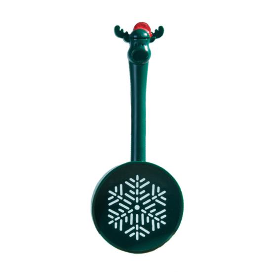 Совок для песка для хомяка, мультяшная форма, длинная ручка, плотные отверстия 2 мм, многоразовый, большая поверхность совка, экономящий труд, АБС, совок для подстилки для хомяка зелёный