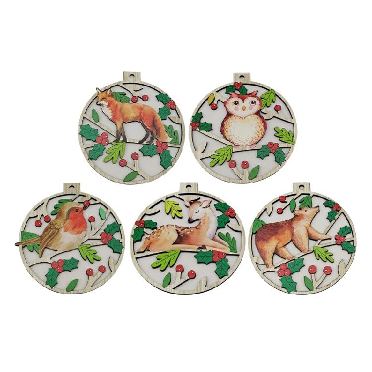 Christmas Wooden Hanging Decorations Set of 5 Festive and Joyful Ornaments 1
Christmas Wooden Hanging Decorations Set of 5 Festive and Joyful Ornaments 1