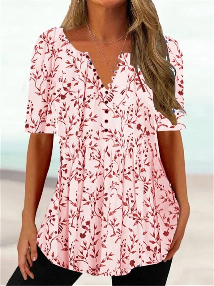Свежий стиль, элегантная футболка с ботаническим цветочным принтом, женские корейские удобные повседневные топы, женские футболки с v-образным вырезом и несколькими пуговицами 5XL розовый
Свежий стиль, элегантная футболка с ботаническим цветочным принтом, женские корейские удобные повседневные топы, женские футболки с v-образным вырезом и несколькими пуговицами 5XL розовый