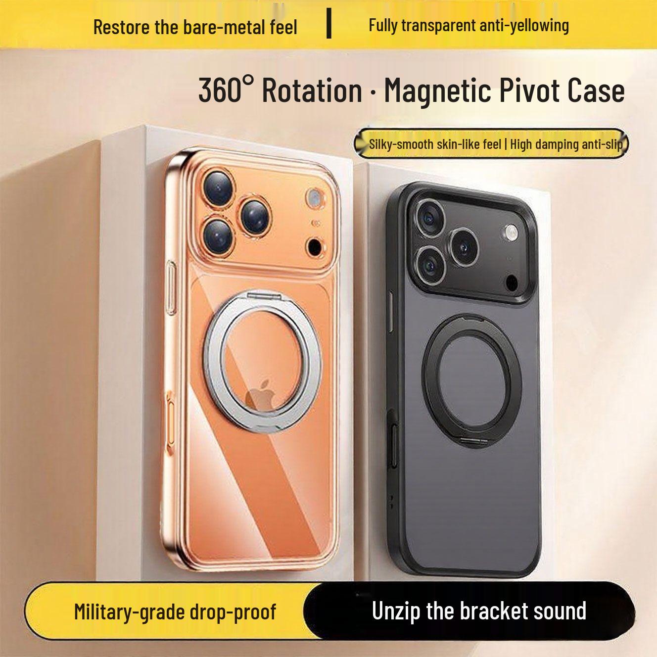 Compatible with iPhone 17 Pro: Magnetic Suction Phone Case, 360° Rotating Stand, Large Hole Design, Drop Protection. For iPhone 16 Pro
Compatible with iPhone 17 Pro: Magnetic Suction Phone Case, 360° Rotating Stand, Large Hole Design, Drop Protection. For iPhone 16 Pro