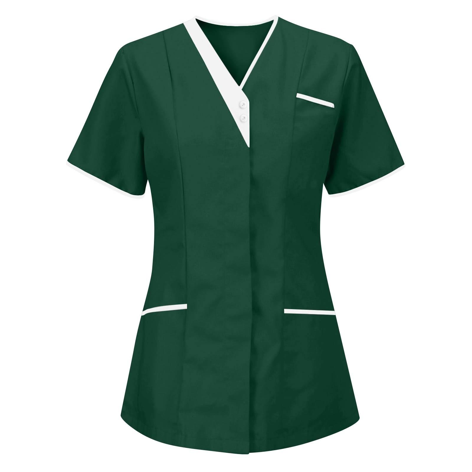 Women s Fashion Solid Short Sleeve Pattern Tops Pocket Working T-shirts S
Women s Fashion Solid Short Sleeve Pattern Tops Pocket Working T-shirts S