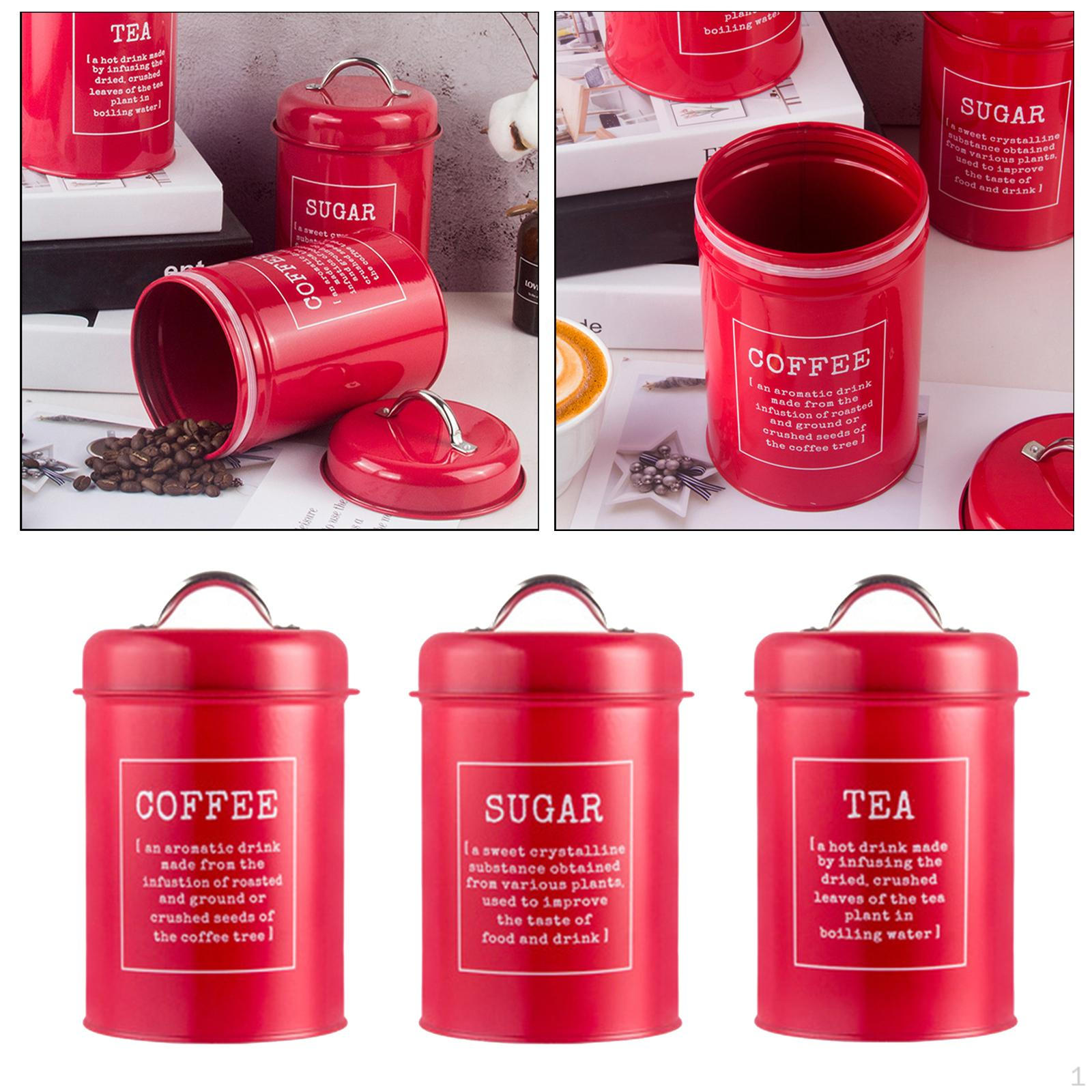 3 упаковки для хранения с крышками, металлические банки для кофе и чая, набор банок для сахара, размер A Red
3 упаковки для хранения с крышками, металлические банки для кофе и чая, набор банок для сахара, размер A Red