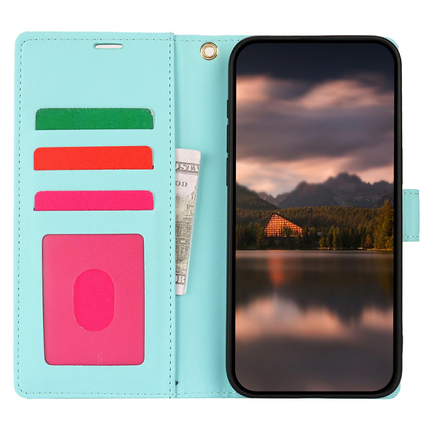 For Samsung Galaxy S24 Ultra Case with Hand Strap Flower Imprint Leather Wallet Phone Cover Blue
For Samsung Galaxy S24 Ultra Case with Hand Strap Flower Imprint Leather Wallet Phone Cover Blue