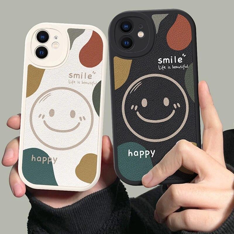 Тканевый кожаный чехол для телефона с улыбкой для iPhone 14 15 Pro Max 11 12 13 Pro Mini X XS XR 7 8 Plus SE2 противоударный силиконовый чехол
Тканевый кожаный чехол для телефона с улыбкой для iPhone 14 15 Pro Max 11 12 13 Pro Mini X XS XR 7 8 Plus SE2 противоударный силиконовый чехол