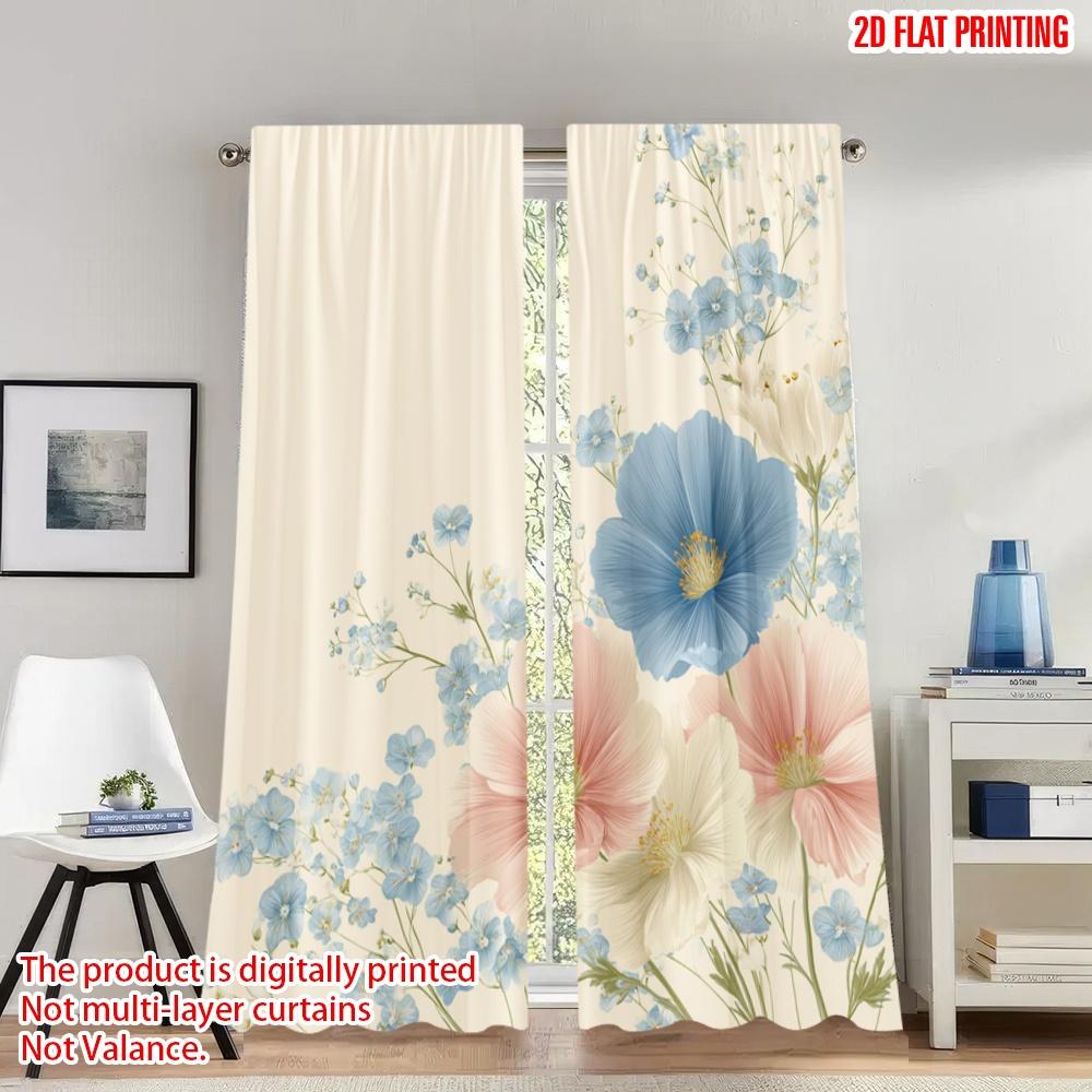 Set Of 2 Flat Printing Merry Christmas Curtains Cosmos Flowers Watercolor Digital Printed Polyester Drapes Festive Curtain W100*H70(CM)-Rod Pocket&2PCS
Set Of 2 Flat Printing Merry Christmas Curtains Cosmos Flowers Watercolor Digital Printed Polyester Drapes Festive Curtain W100*H70(CM)-Rod Pocket&2PCS