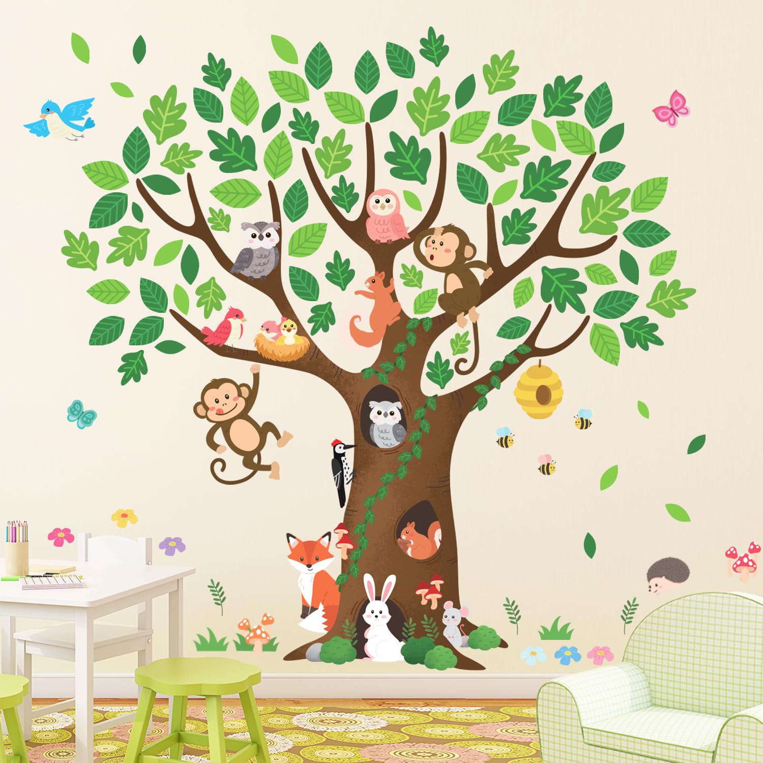 DECOWALL Big Tree Wall Sticker Deco Kindergarten Nursery Kids Room DIY Wall Transfer Sticker Wall Art Sticker Boy Girl Children Bathroom Decoration
DECOWALL Big Tree Wall Sticker Deco Kindergarten Nursery Kids Room DIY Wall Transfer Sticker Wall Art Sticker Boy Girl Children Bathroom Decoration