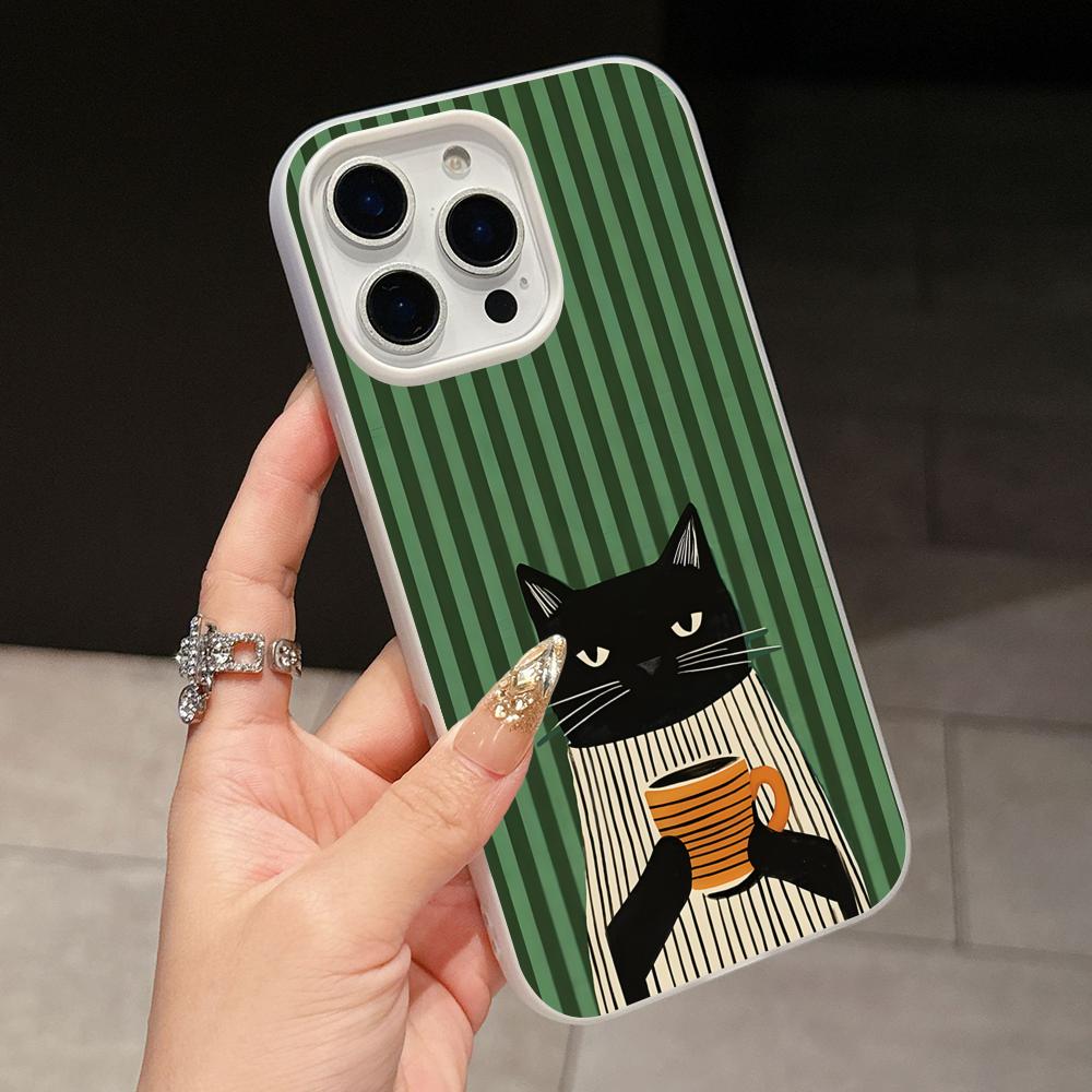 Cute Coffee Cat Jelly Double layer White Mobile Phone Case for iPhone 17 16 15 14 13 12 11 Air Pro Max Plus Protective iPhone 16e
Cute Coffee Cat Jelly Double layer White Mobile Phone Case for iPhone 17 16 15 14 13 12 11 Air Pro Max Plus Protective iPhone 16e