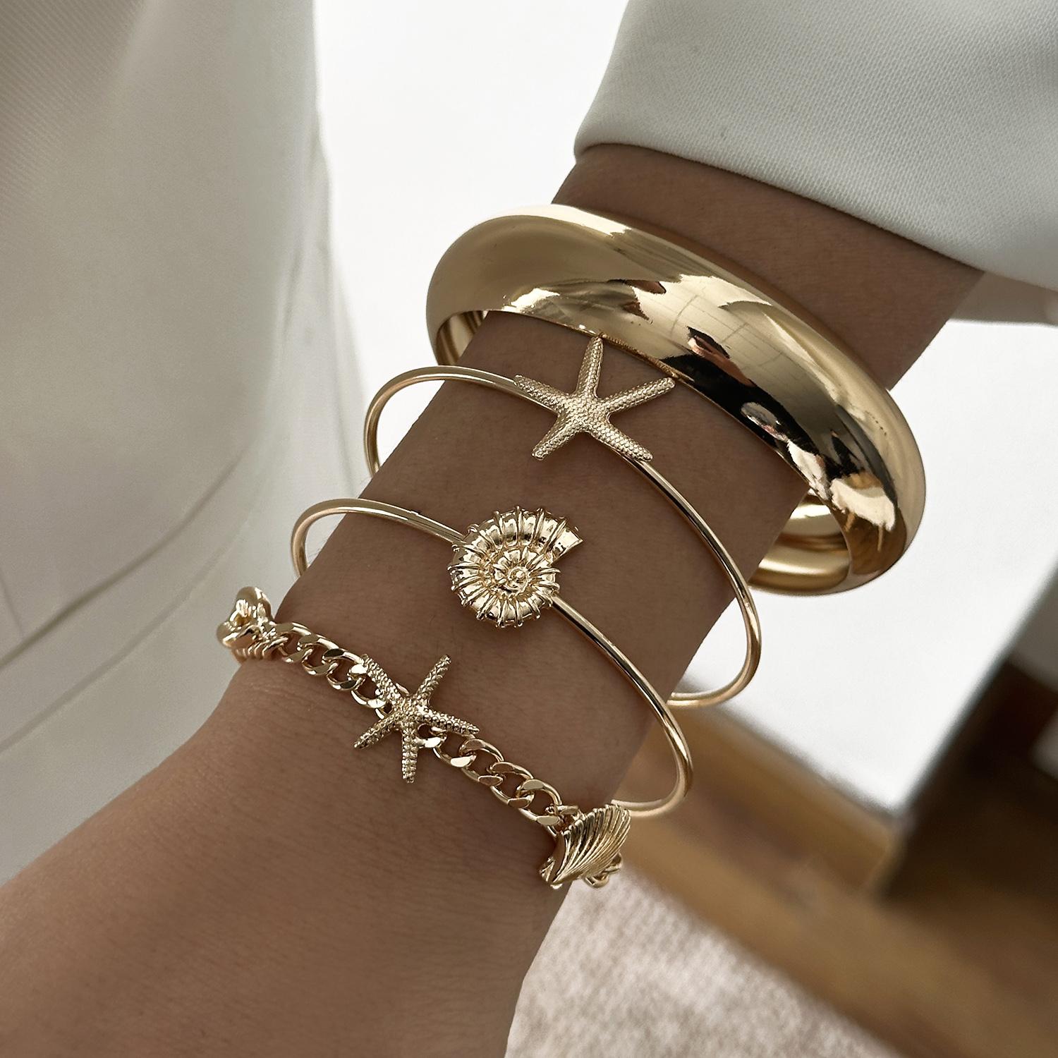 Minimalist Conch Shell Stackable Cuff Ring Bracelets for Women Elegant Starfish Open Ring Chunky Bangle Party Jewelry Gift
Minimalist Conch Shell Stackable Cuff Ring Bracelets for Women Elegant Starfish Open Ring Chunky Bangle Party Jewelry Gift