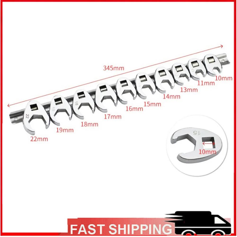 10PCS 3/8 Inch Drive Crowfoot Wrench Set 10 To 22mm Metric Chrome Plated Open End Wrench Flare Nut Head Driver Crowfoot Spanner China Mainland
10PCS 3/8 Inch Drive Crowfoot Wrench Set 10 To 22mm Metric Chrome Plated Open End Wrench Flare Nut Head Driver Crowfoot Spanner China Mainland