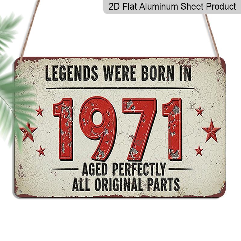 2D Flat 1pc ( 8X12 ), Legends Were Born in 1971 Metal Sign - Vintage Style Birthday Gift for Men and Women, Rustic Wall Decoration, Anniversary Gift 20*30cm
2D Flat 1pc ( 8X12 ), Legends Were Born in 1971 Metal Sign - Vintage Style Birthday Gift for Men and Women, Rustic Wall Decoration, Anniversary Gift 20*30cm