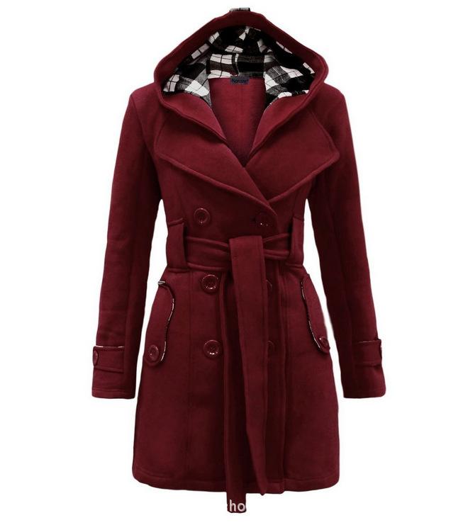 New plaid hooded coat belt double-breasted long coat 3XL бордовий
New plaid hooded coat belt double-breasted long coat 3XL бордовий