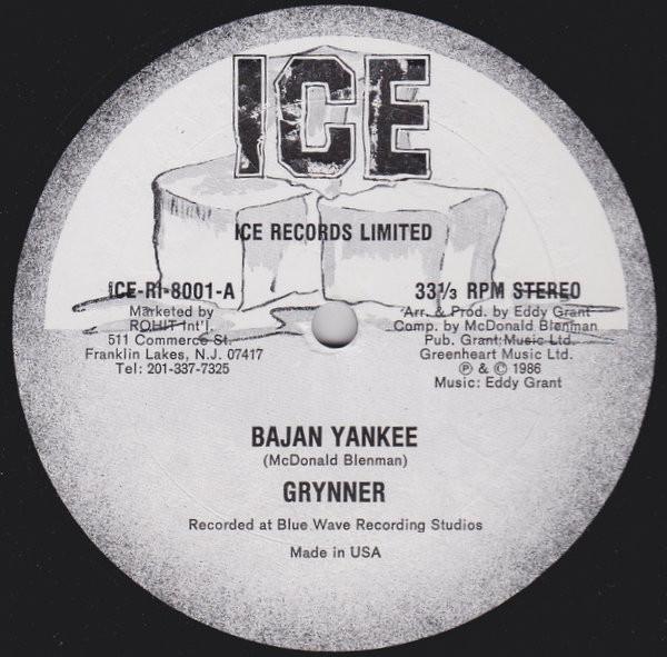 12inch Record GRYNNER Bajan Yankee ICERI8001 ICE 1986 US Reggae Ska Dub Used
12inch Record GRYNNER Bajan Yankee ICERI8001 ICE 1986 US Reggae Ska Dub Used