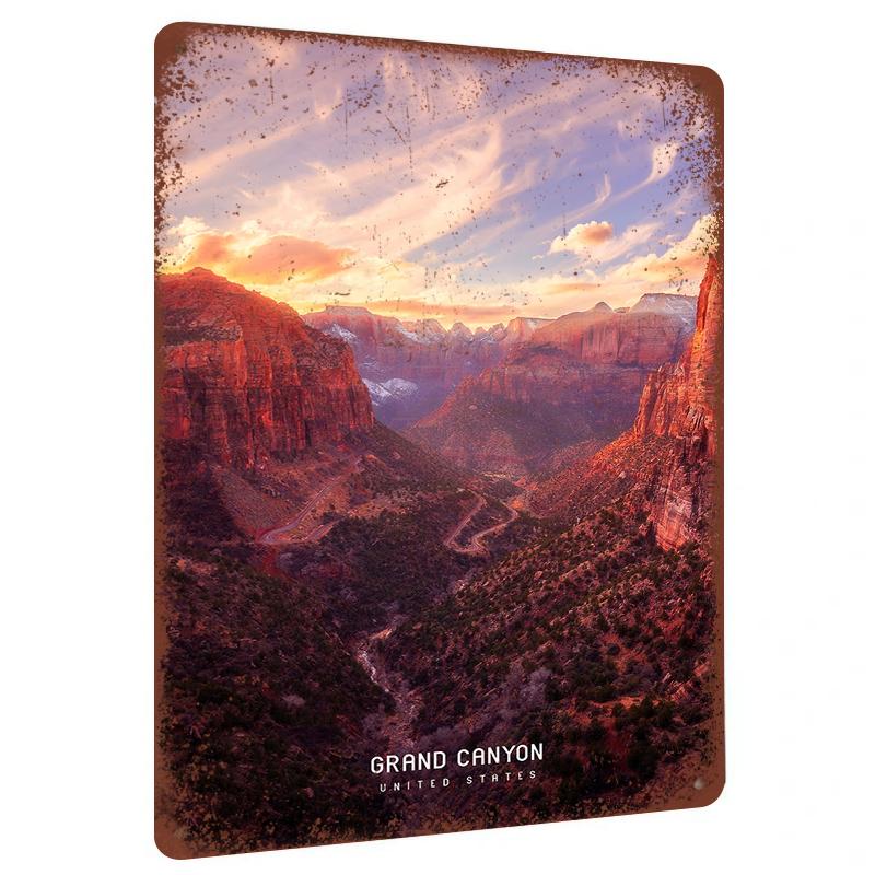 Grand Canyon Sunset Landscape Metal Wall Art Home Decor Living Room 20x30cm(7.8x11.8inch)
Grand Canyon Sunset Landscape Metal Wall Art Home Decor Living Room 20x30cm(7.8x11.8inch)