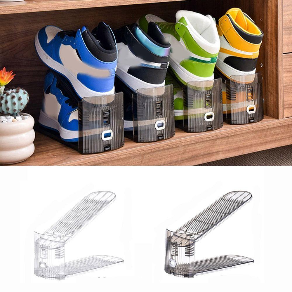2Pcs Anti-slip Shoes Storage Rack Adjustable Heights Slipper Racks Flat Bottomed сірий
2Pcs Anti-slip Shoes Storage Rack Adjustable Heights Slipper Racks Flat Bottomed сірий