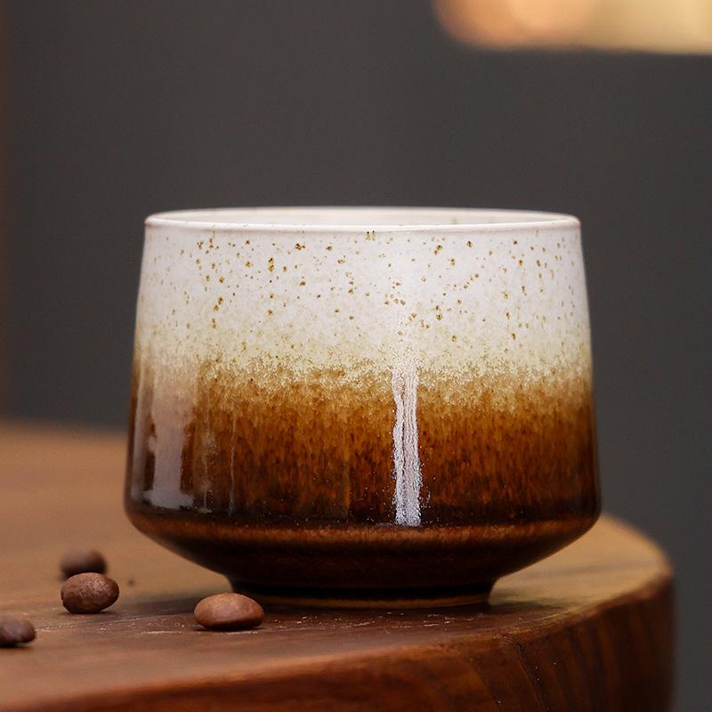 Ceramic Cup Kiln Change Cup Master Cup Japanese Teacup Coarse Pottery Retro Concentrated Coffee Mug Single Mug 200
Ceramic Cup Kiln Change Cup Master Cup Japanese Teacup Coarse Pottery Retro Concentrated Coffee Mug Single Mug 200
