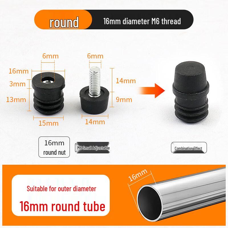 16mm M6 Adjustable Nut Plug
16mm M6 Adjustable Nut Plug