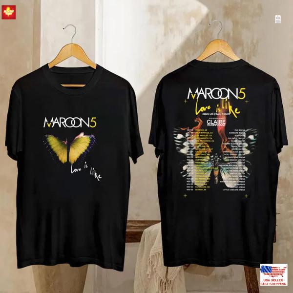 Maroon 5 Tour 2025 T-Shirt Love Is Like Vintage Concert Band Tee Unisex Unisex T-Shirt XXXL
Maroon 5 Tour 2025 T-Shirt Love Is Like Vintage Concert Band Tee Unisex Unisex T-Shirt XXXL