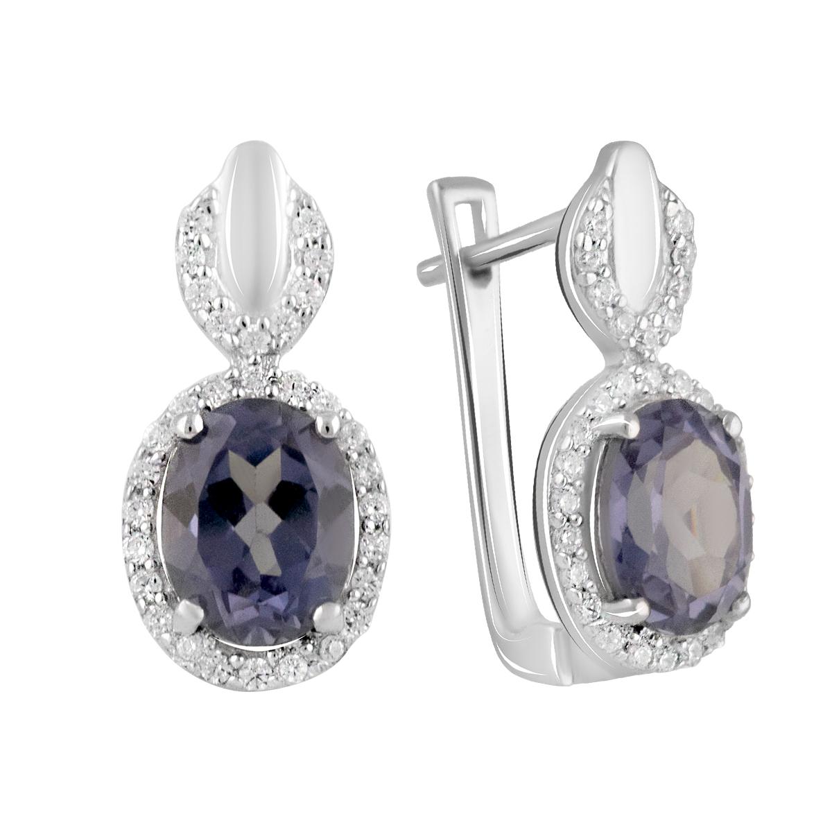 Срібні сережки з керамікою 4.75ct (2105046) різнокольорові кольору 
Срібні сережки з керамікою 4.75ct (2105046) різнокольорові кольору