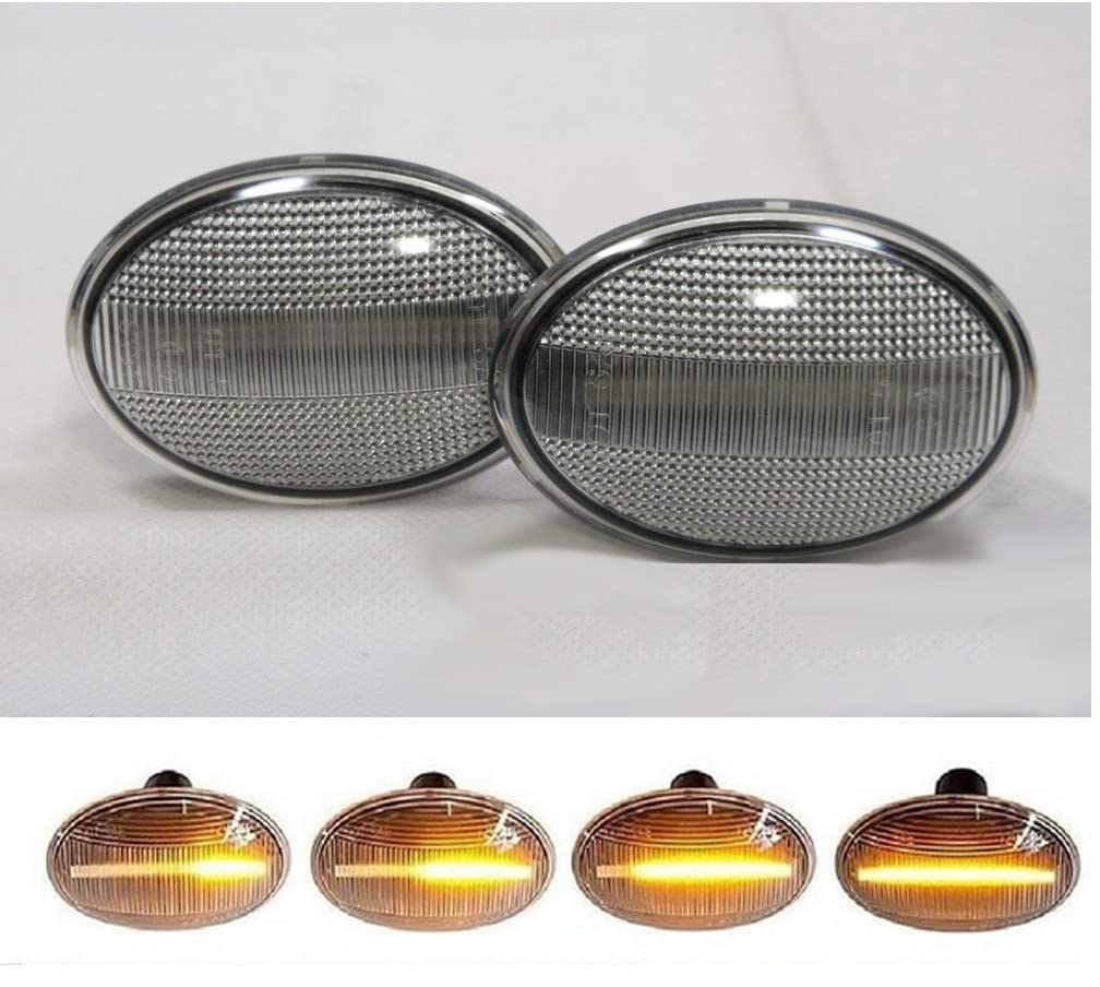 MINI R55 R56 R57 R58 R59 Clear Lens Fiber LED Flowing Light Clear Sequential Front Side Marker Turn Signal hotimp®
MINI R55 R56 R57 R58 R59 Clear Lens Fiber LED Flowing Light Clear Sequential Front Side Marker Turn Signal hotimp®