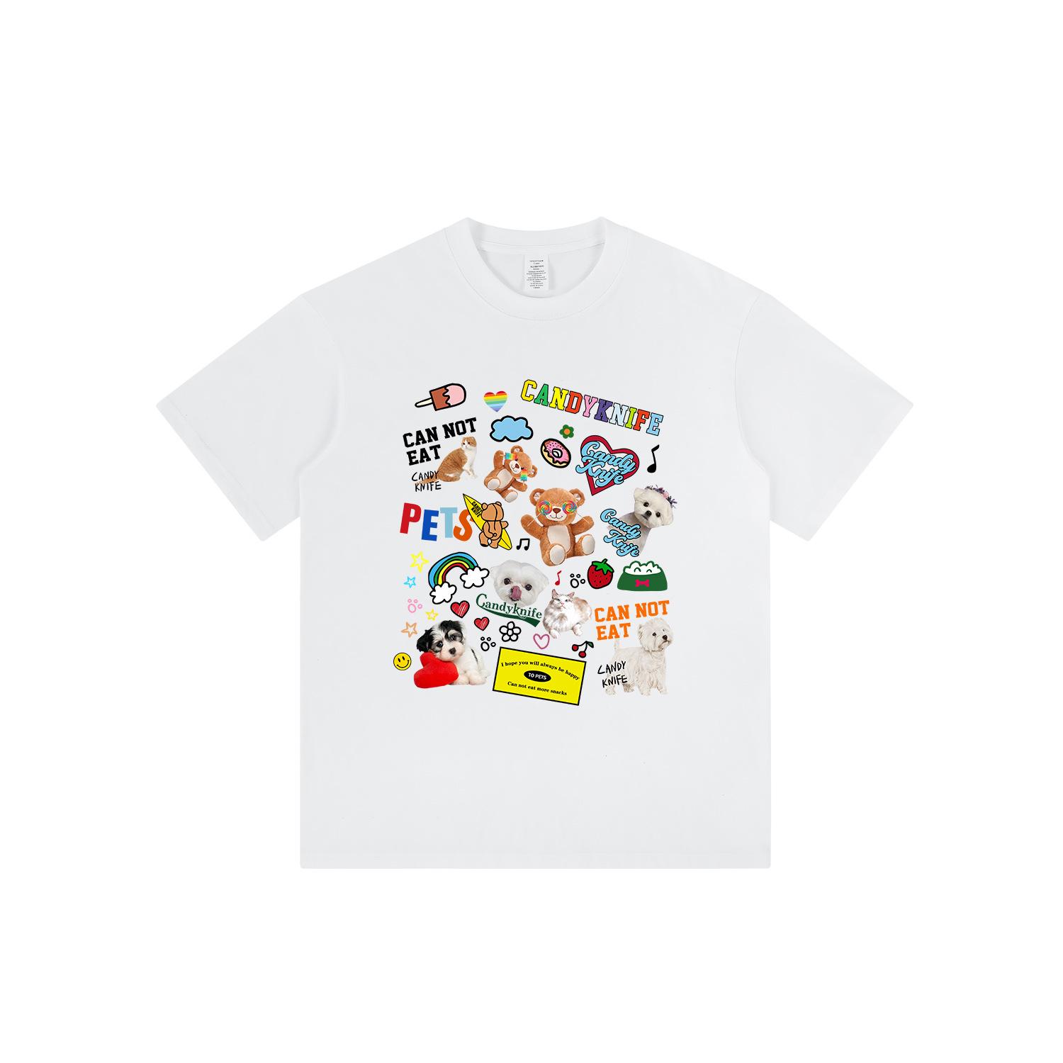 Ulzzang Cartoon Print Drop Shoulder Short Sleeve T-Shirt for Men & Women - Loose Fit L
Ulzzang Cartoon Print Drop Shoulder Short Sleeve T-Shirt for Men & Women - Loose Fit L