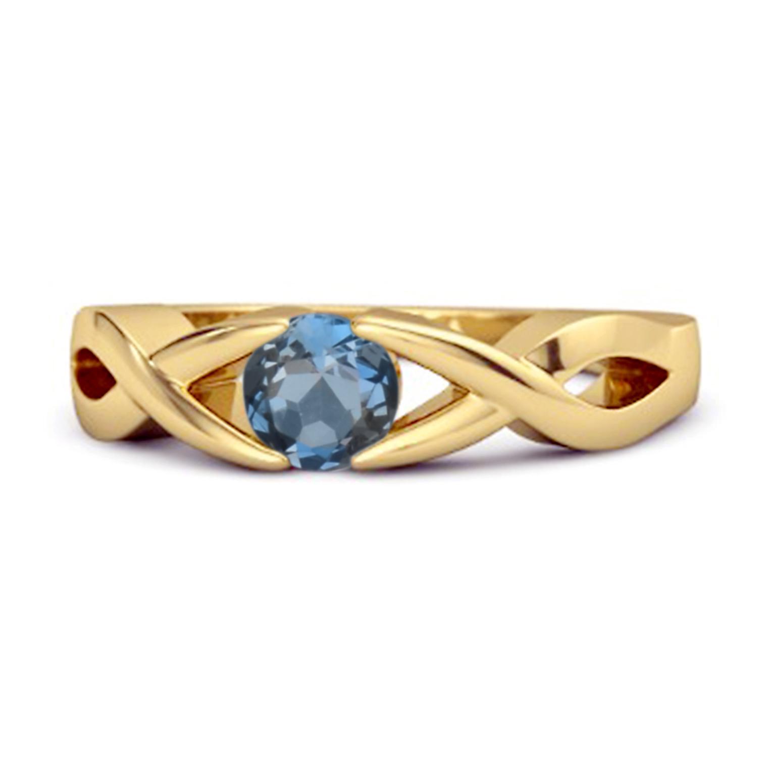 London Blue Topaz Twisted Vine Band Ring - 925 Sterling Silver Gold Vermeil 8 жовтий
London Blue Topaz Twisted Vine Band Ring - 925 Sterling Silver Gold Vermeil 8 жовтий