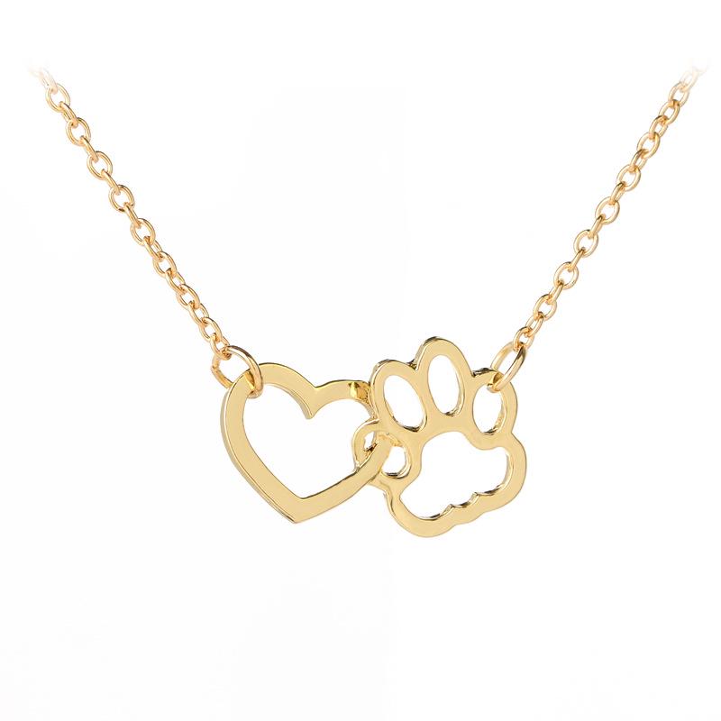 European American Dog Paw Heart Pendant Necklace, Alloy Short Necklace, Hot-Selling Design золотий
European American Dog Paw Heart Pendant Necklace, Alloy Short Necklace, Hot-Selling Design золотий