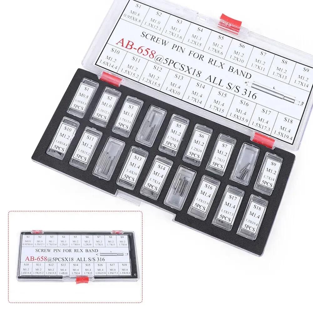 90-Piece Screw Pin Assortment for Rolex Watch Band Repair, 316 Stainless Steel Link Pins Set for Datejust Submariner серебряный
90-Piece Screw Pin Assortment for Rolex Watch Band Repair, 316 Stainless Steel Link Pins Set for Datejust Submariner серебряный