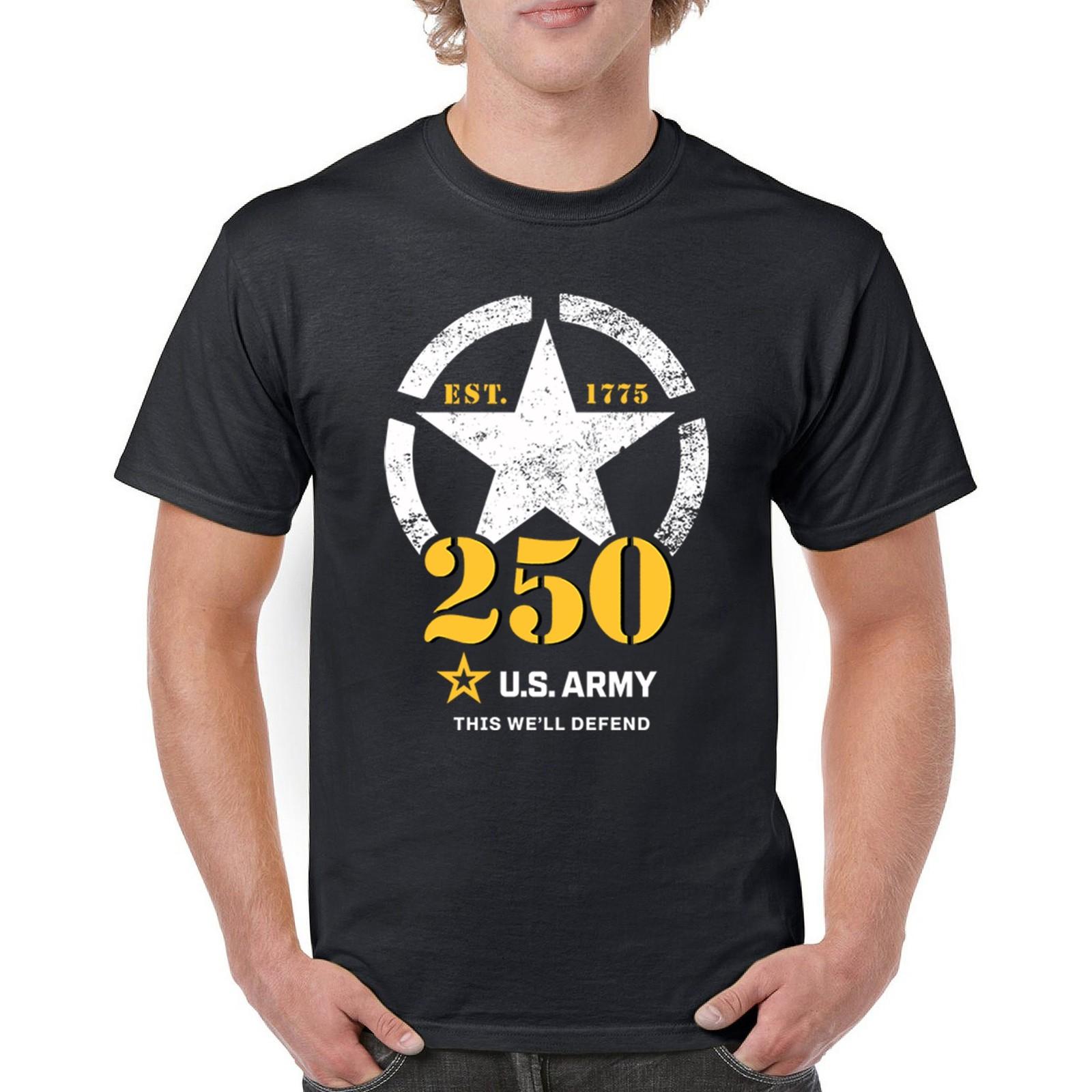 US Army 250th Anniversary Printed Tshirt Military Veteran American Pride Mens High Quality Cotton Tee Woman Man Summer Tops 4XL
US Army 250th Anniversary Printed Tshirt Military Veteran American Pride Mens High Quality Cotton Tee Woman Man Summer Tops 4XL