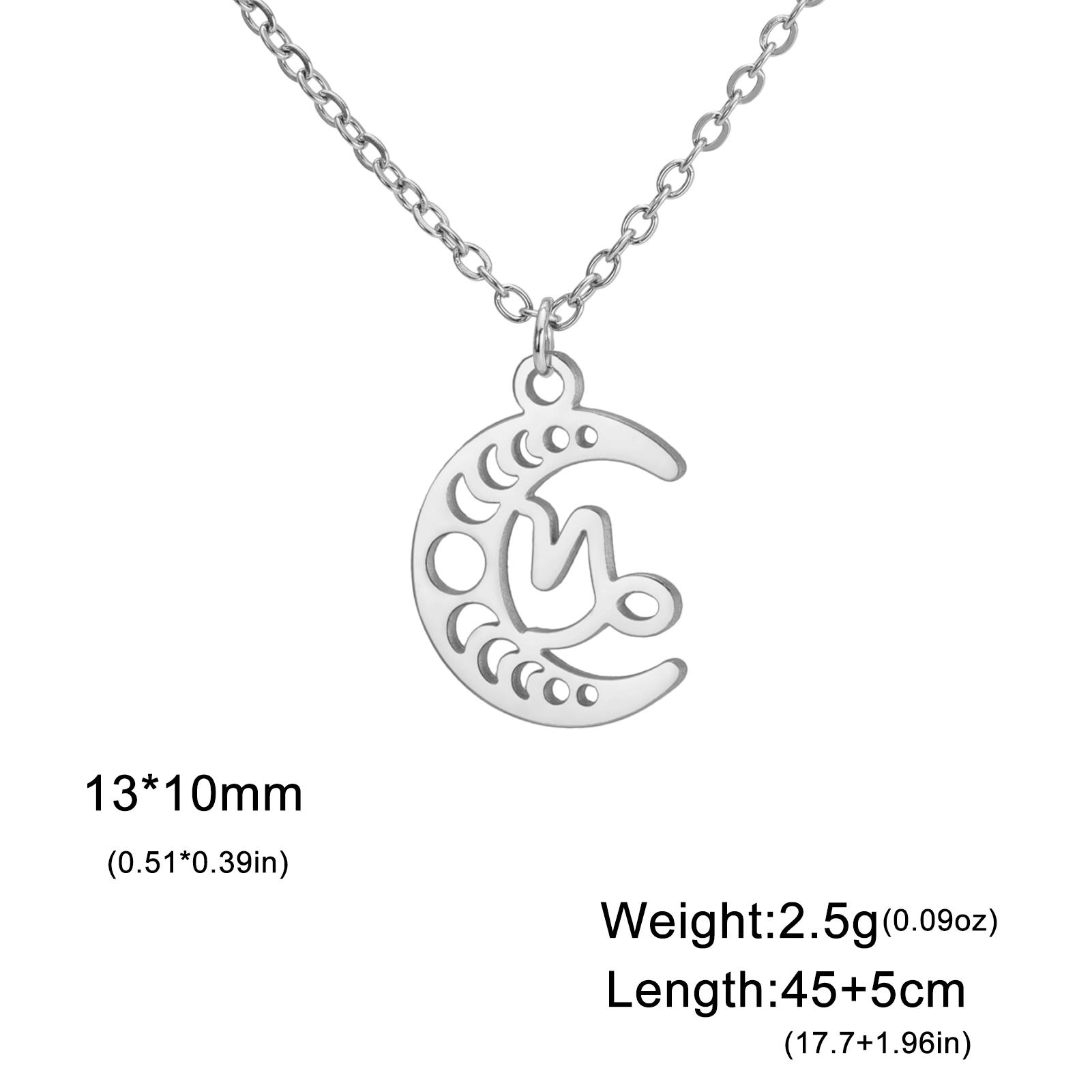 LIKGREAT Celtic Moon 12 Star Zodiac Sign Necklace Stainless Steel 12 Constellation Pendant Choker Crescent Jewelry Birthday Gift Steel Color
LIKGREAT Celtic Moon 12 Star Zodiac Sign Necklace Stainless Steel 12 Constellation Pendant Choker Crescent Jewelry Birthday Gift Steel Color