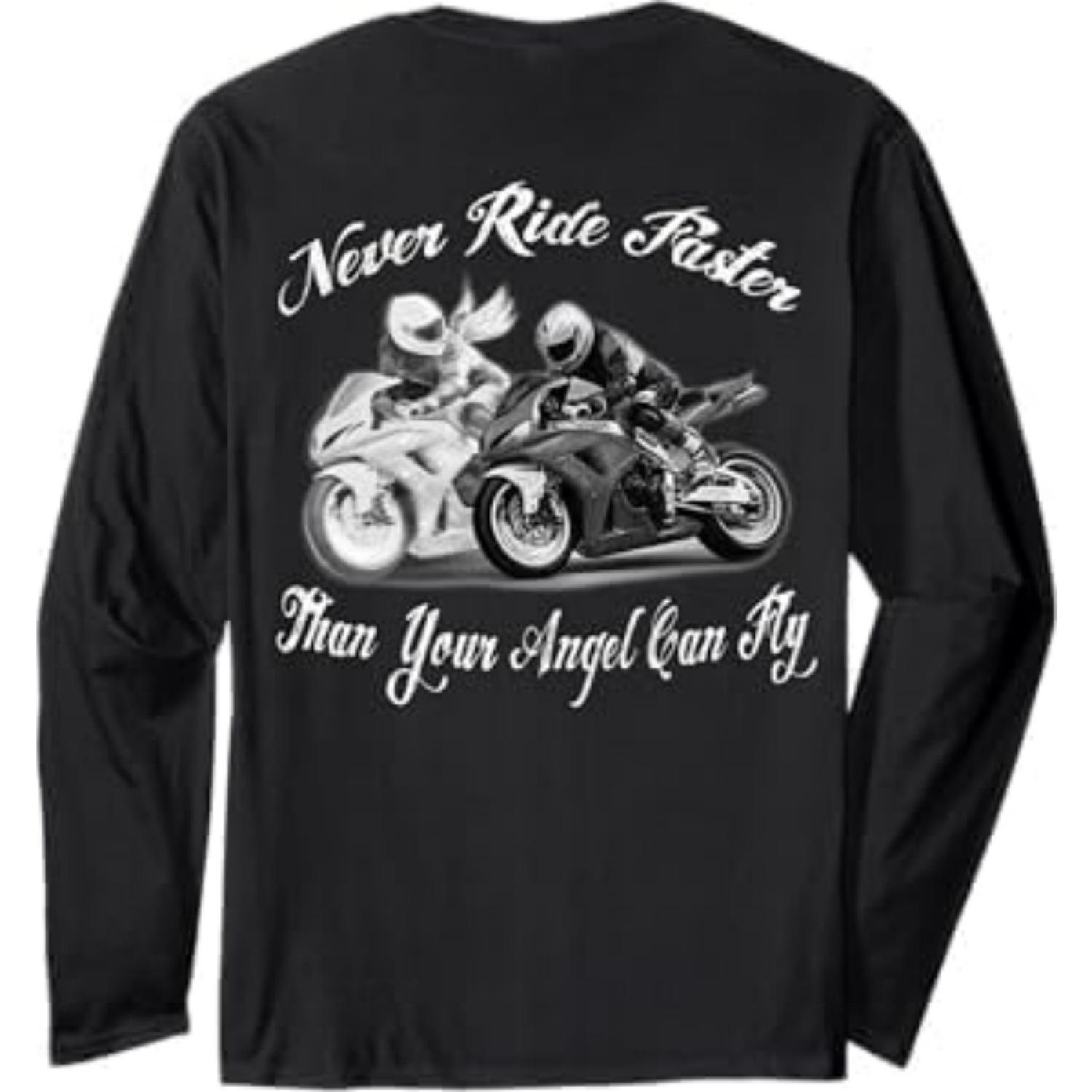 Never Ride Faster Than Your Angel Can Fly - Motorcycle Rider Long Sleeve T-Shirt AT1 Mens Womens Tank Top Sweatshirt Hoodie Black XXXXXL різнокольоровий
Never Ride Faster Than Your Angel Can Fly - Motorcycle Rider Long Sleeve T-Shirt AT1 Mens Womens Tank Top Sweatshirt Hoodie Black XXXXXL різнокольоровий