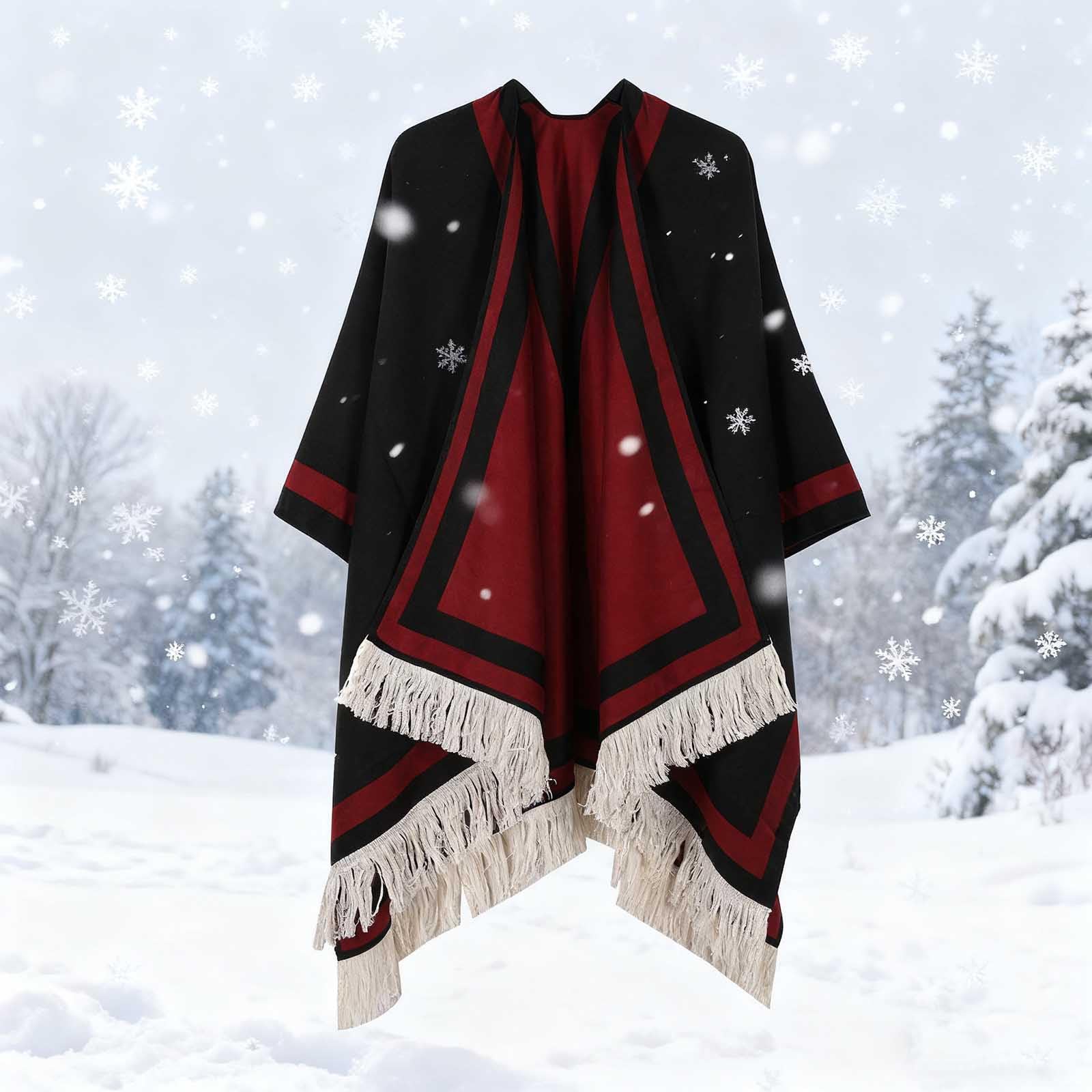 Ladies Versatile Scarf, Striped Travel Shawl, Imitation Cashmere, Split And Thickened Cape One Size красный
Ladies Versatile Scarf, Striped Travel Shawl, Imitation Cashmere, Split And Thickened Cape One Size красный