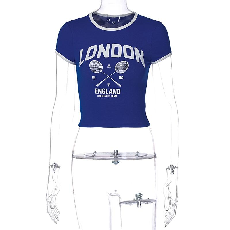 Красивый и сексуальный облегающий женский топ с короткими рукавами и буквенным принтом, синяя футболка в стиле Харадзюку L синий
Красивый и сексуальный облегающий женский топ с короткими рукавами и буквенным принтом, синяя футболка в стиле Харадзюку L синий