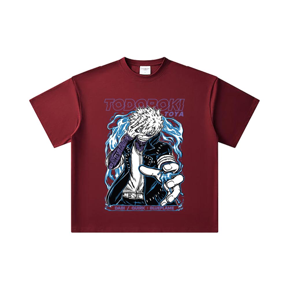 260 GSM Double Yarn 32 Count 100% Cotton My Hero Academia V11 Dabi Print Unisex Heavy Cotton T Shirt 2XL вина червоного кольору
260 GSM Double Yarn 32 Count 100% Cotton My Hero Academia V11 Dabi Print Unisex Heavy Cotton T Shirt 2XL вина червоного кольору