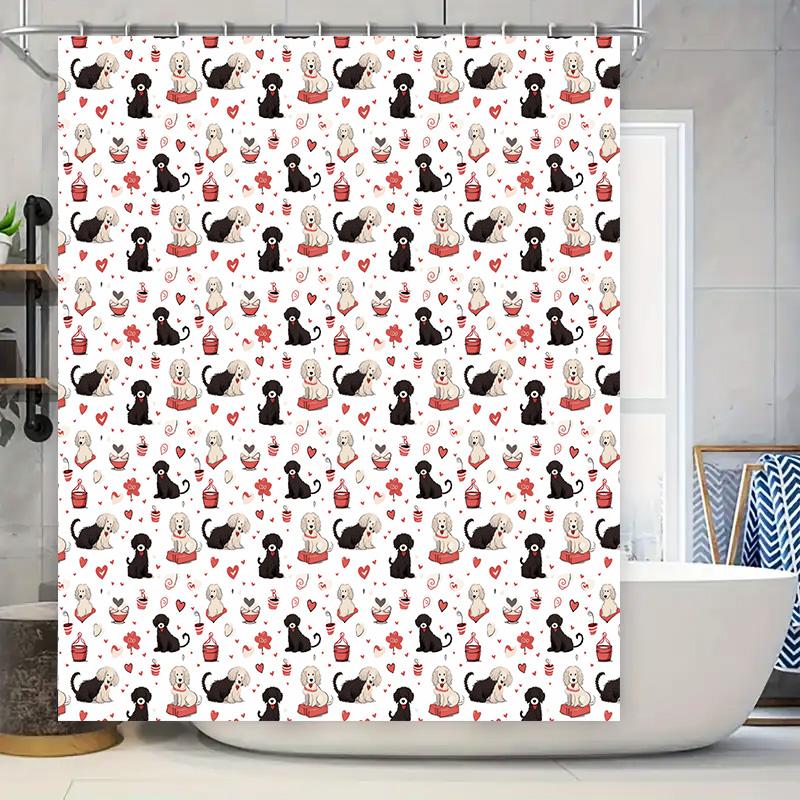 Cute Dog Pattern Shower Curtain Bathroom Decoration 180Cm Waterproof Non-Slip Printed Home Decor Pet Art Print For Kids Room Whi W60H190(CM)-1 Pcs
Cute Dog Pattern Shower Curtain Bathroom Decoration 180Cm Waterproof Non-Slip Printed Home Decor Pet Art Print For Kids Room Whi W60H190(CM)-1 Pcs