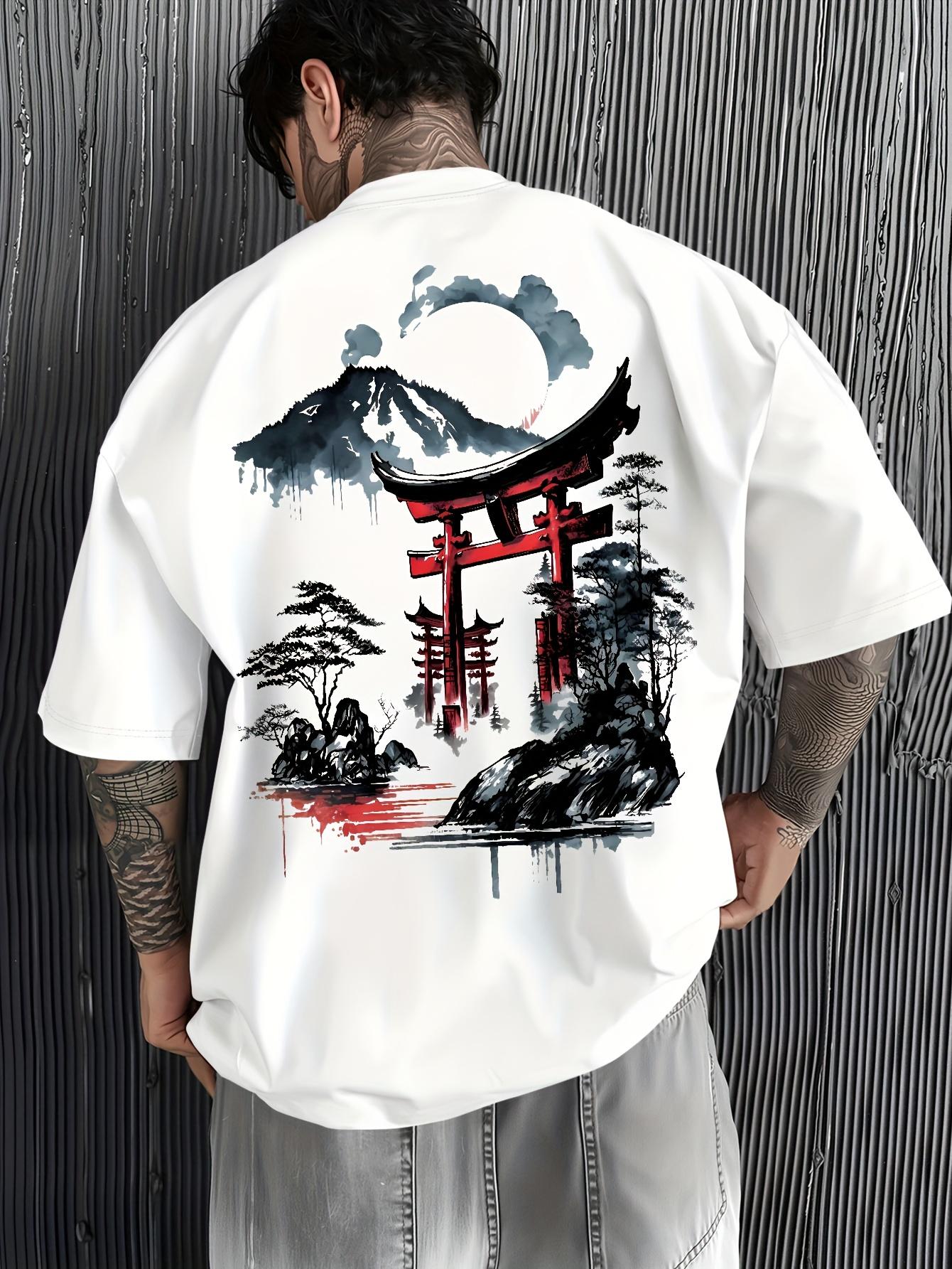 Japanese Ukiyoe Gate and Mount Fuji Print Tshirt 100 cotton suitable for both men and women short sleeve design S
Japanese Ukiyoe Gate and Mount Fuji Print Tshirt 100 cotton suitable for both men and women short sleeve design S