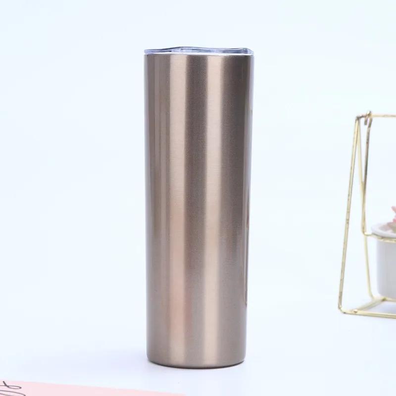 20 унций, горячая распродажа, 304 нержавеющая сталь, изолированный чайник, вакуумный термос, бутылка, прямой корпус, чашка для воды, креативный подарок 20oz золотой