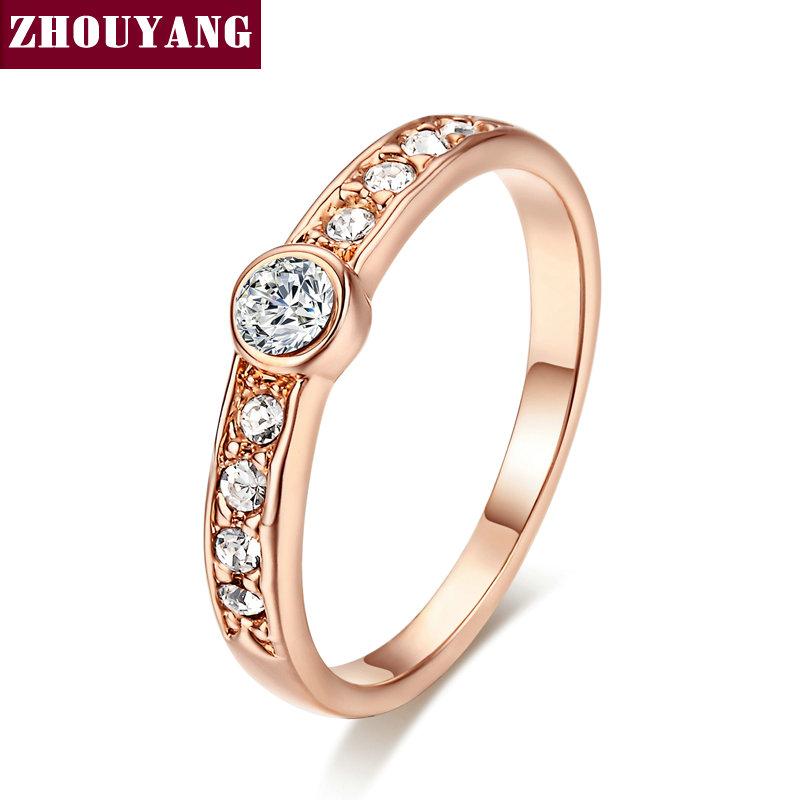 ZHOUYANG Wedding Ring For Women Lover Classic Micro-inserts Cubic Zirconia Wedding Engagement Ring Rose Gold Color Jewelry R062 10
ZHOUYANG Wedding Ring For Women Lover Classic Micro-inserts Cubic Zirconia Wedding Engagement Ring Rose Gold Color Jewelry R062 10