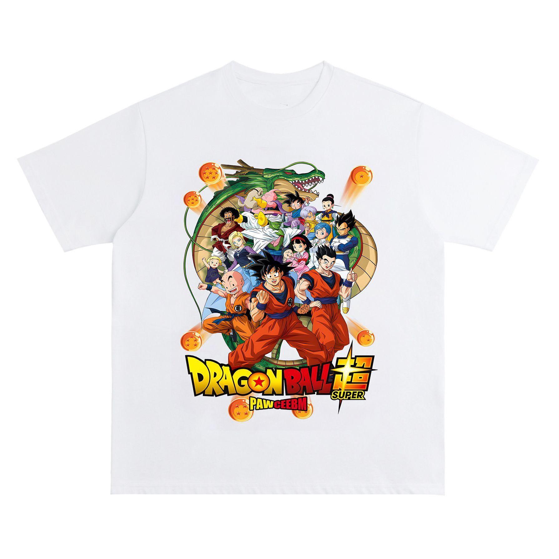 Японская анимация Dragon Ball Мультяшный принт Бренд Tide Летняя хлопковая футболка Мужская и женская Свободные повседневные топы 4XL
Японская анимация Dragon Ball Мультяшный принт Бренд Tide Летняя хлопковая футболка Мужская и женская Свободные повседневные топы 4XL